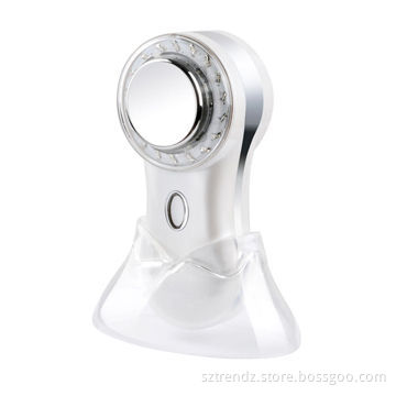 Facial massager machine, skin care, high-frequency micro-vibration, thermal therapy, ion and photon
